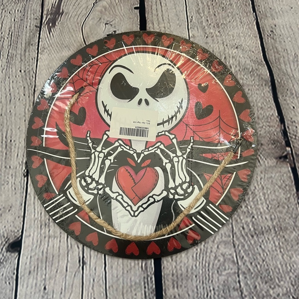 NEW JACK THE SKELLINGTON VALENTINE’S DAY WOODEN SIGN
